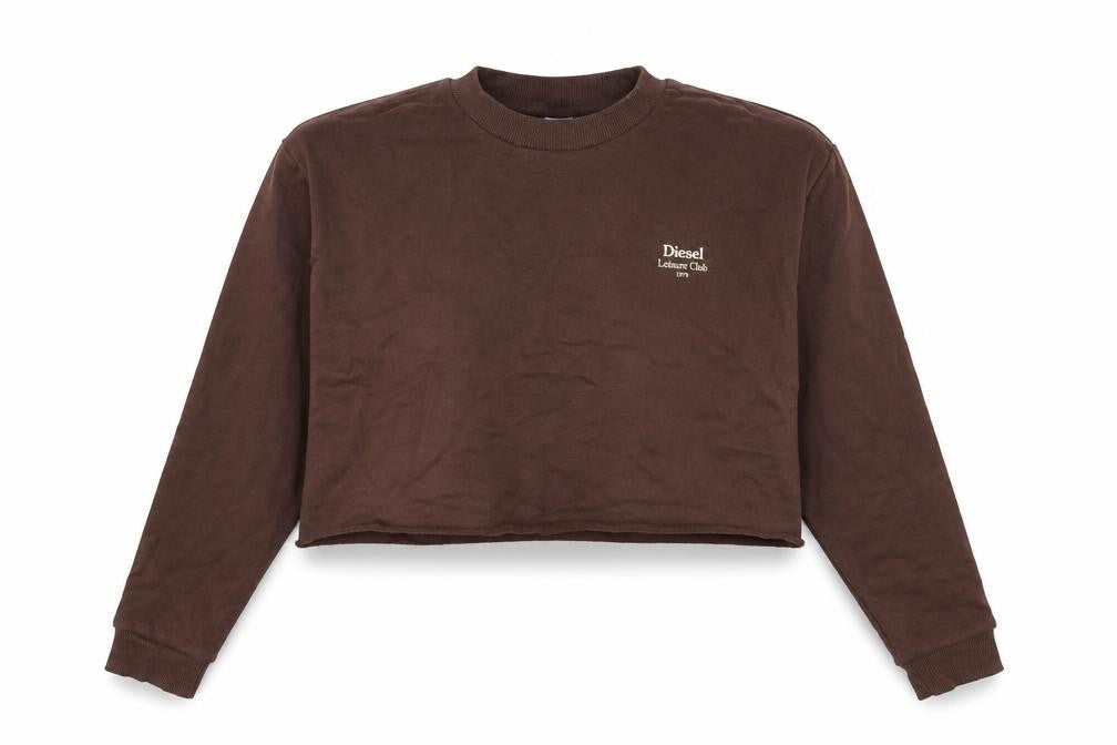 Womens UK M Regular Diesel Brown Pullover Sweatshirt