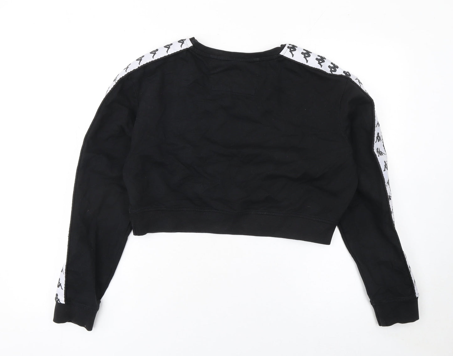 Womens UK L Regular Kappa Black Pullover Sweatshirt