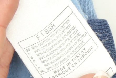 Nike Women’s Blue Full Zip Hoodie XS 88% Cotton Casual Zip Front