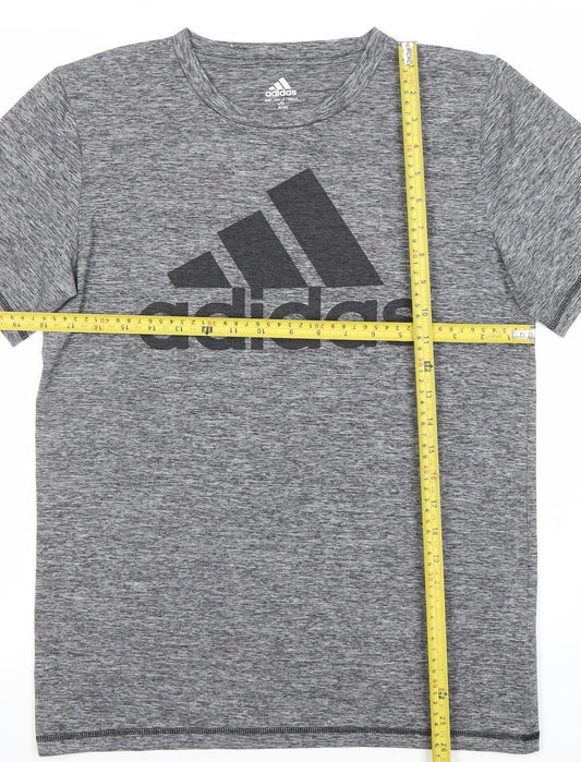 Adidas Women's Grey Short Sleeve Active T-Shirt Size L