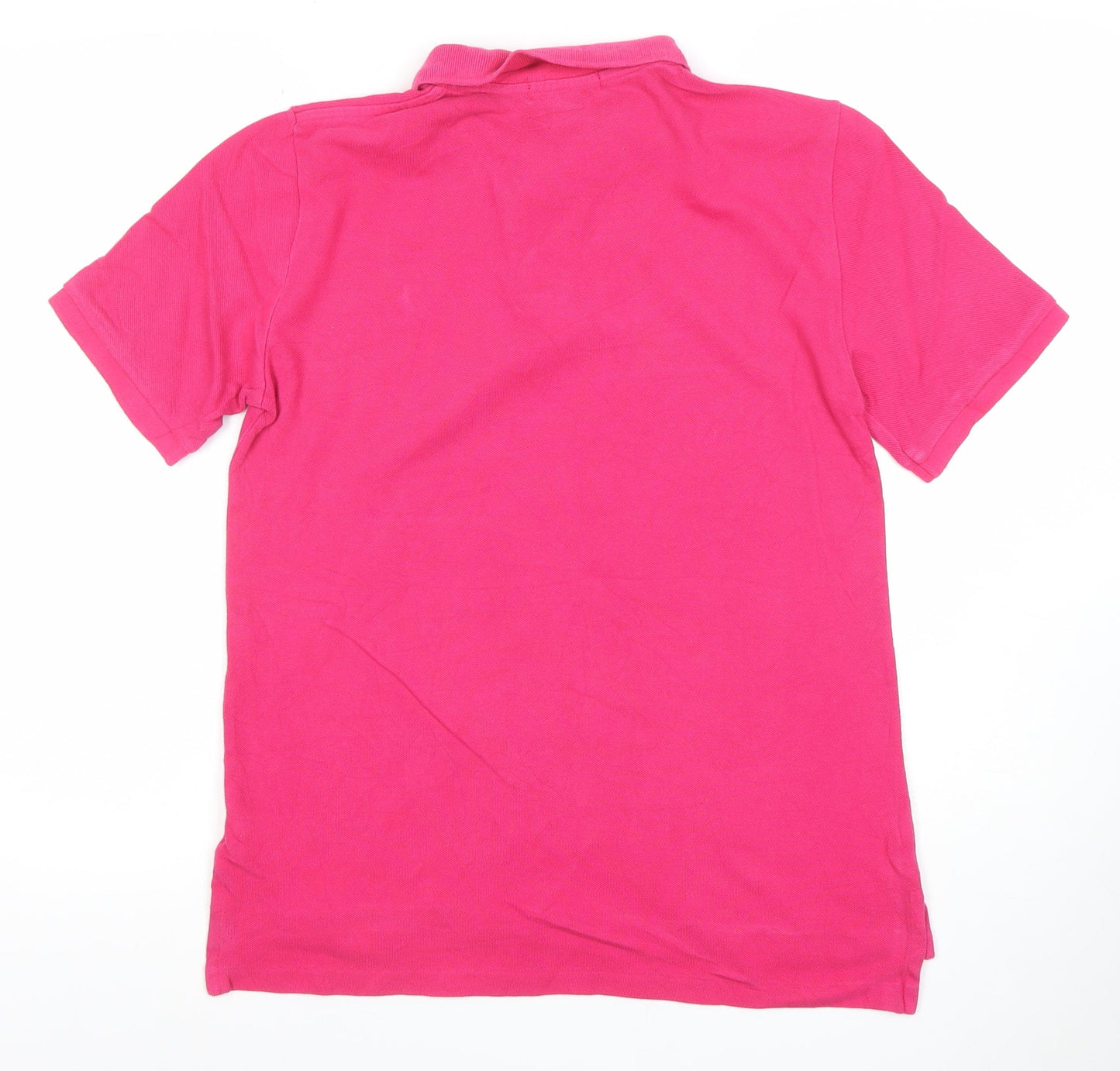 Ralph Lauren Women's Pink Cotton Polo Shirt L Classic Fit