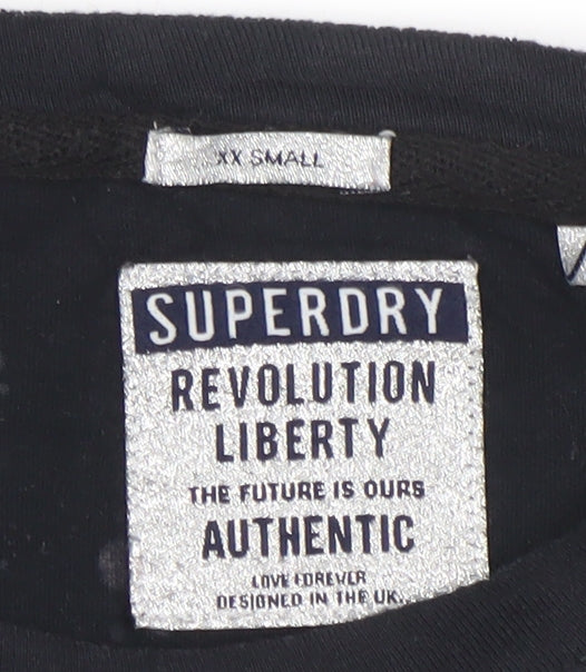 Superdry Womens Black Cropped 1979 Tour Tank Top XXS