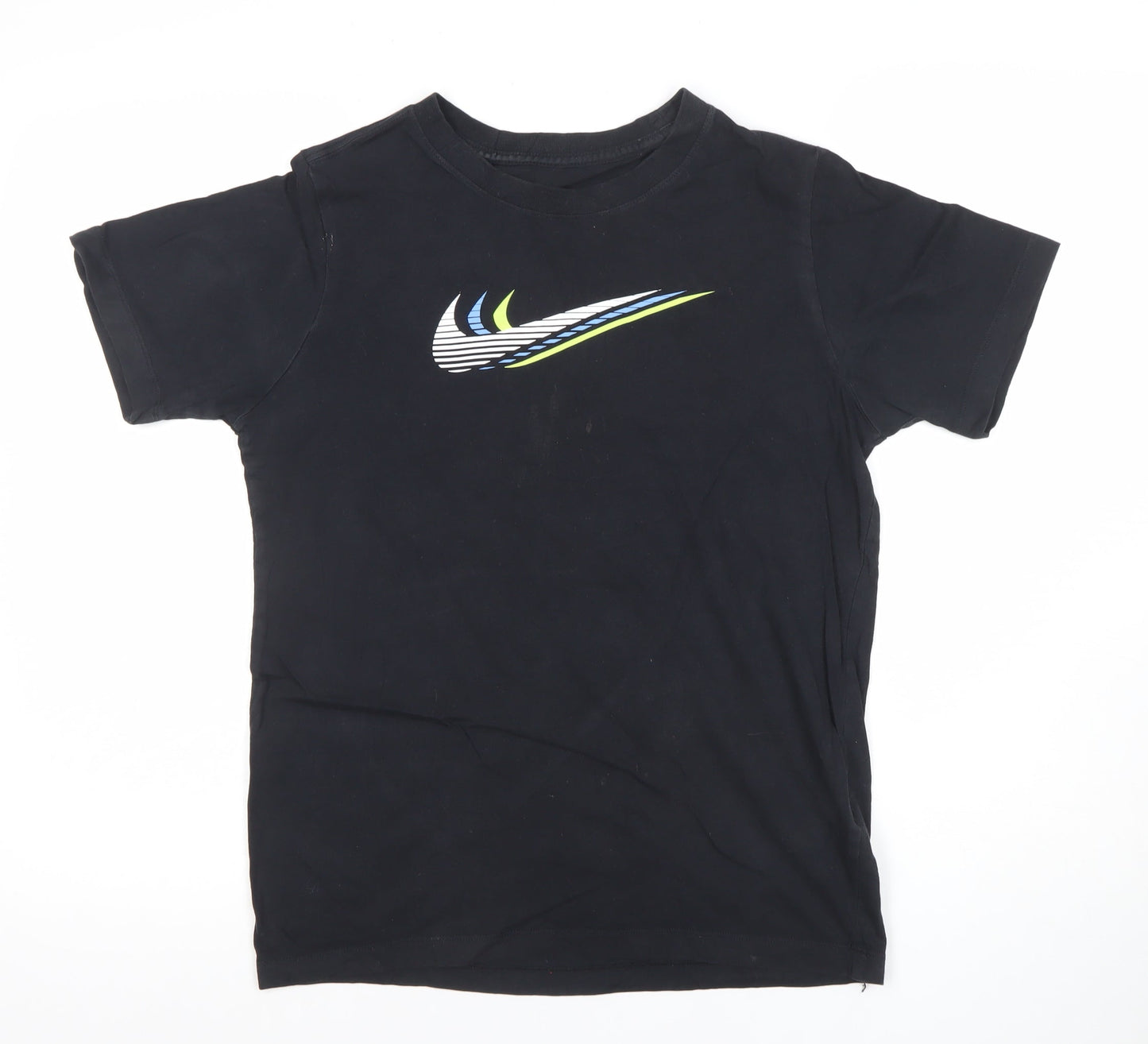 Nike Boys Black T-Shirt XL 13-14 Years Sports Logo Basic Tee