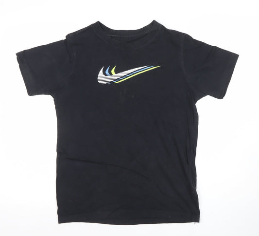 Nike Boys Black T-Shirt XL 13-14 Years Sports Logo Basic Tee