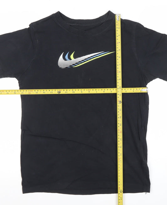 Nike Boys Black T-Shirt XL 13-14 Years Sports Logo Basic Tee