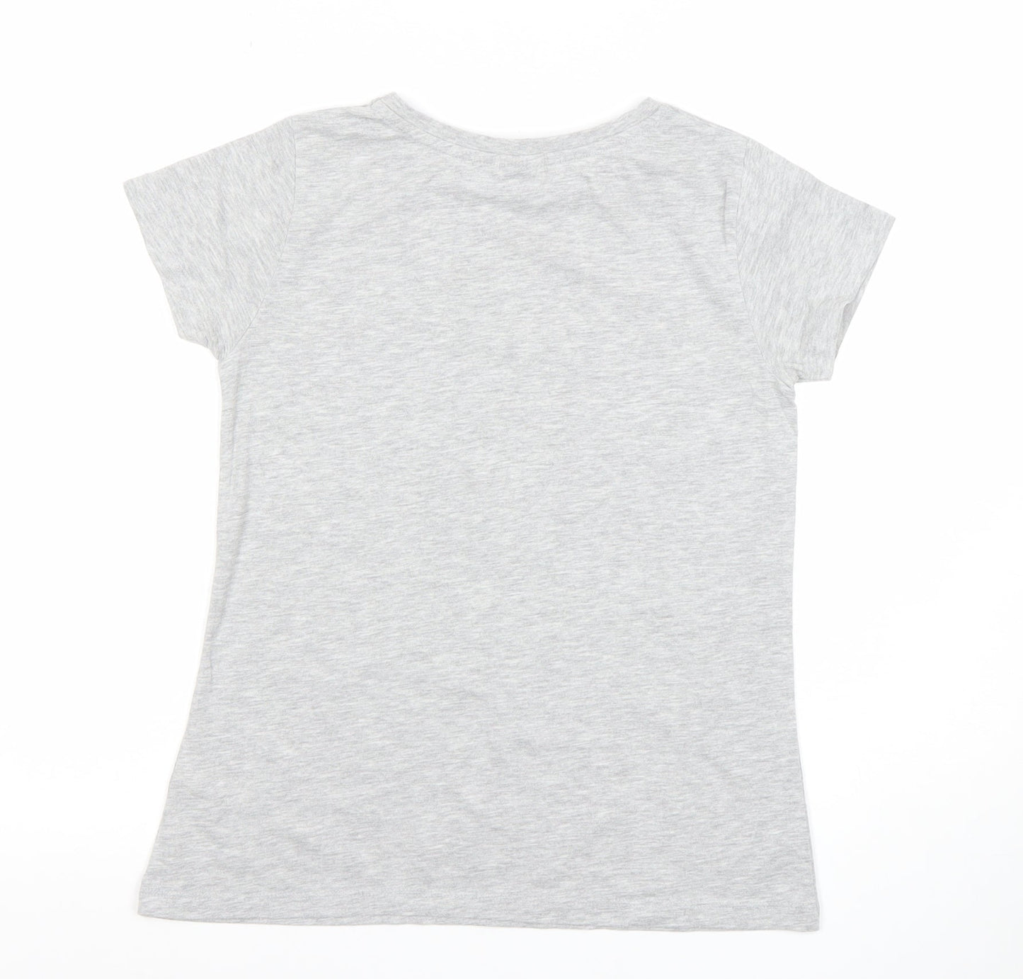 Disney Women Grey Mickey Mouse Graphic T-Shirt Size 8