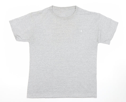 Champion Men's Grey Crew Neck Short Sleeve T-Shirt Size M