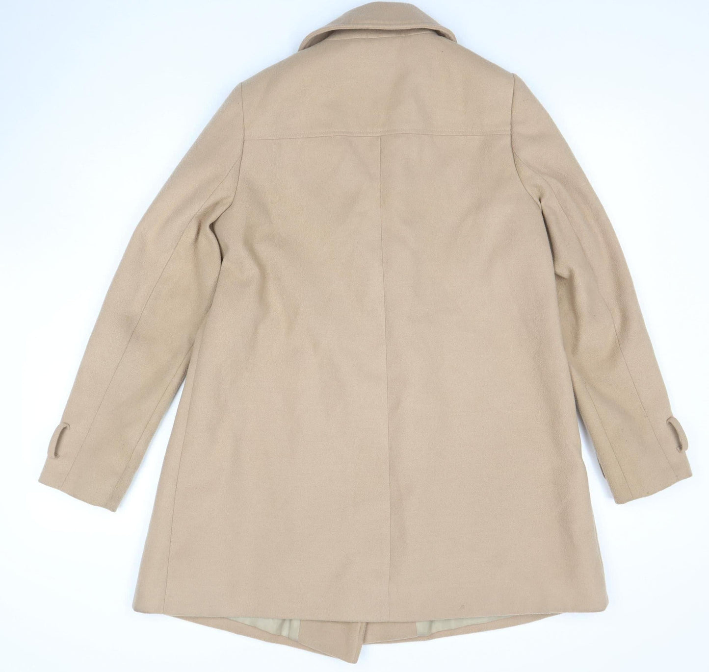 River Island Women’s Beige Wool Blend Pea Coat Size 10