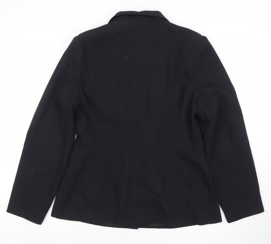 Dorothy Perkins Women Black UK 14 Tailored Lined Blazer Jacket