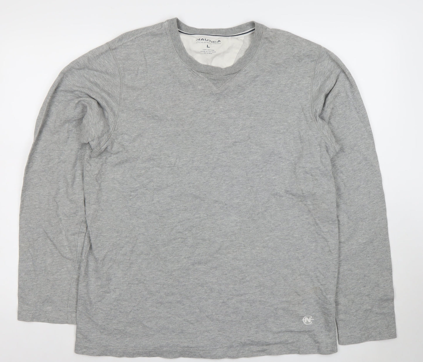 Mens UK Size L Nautica Grey  Cotton T-Shirt