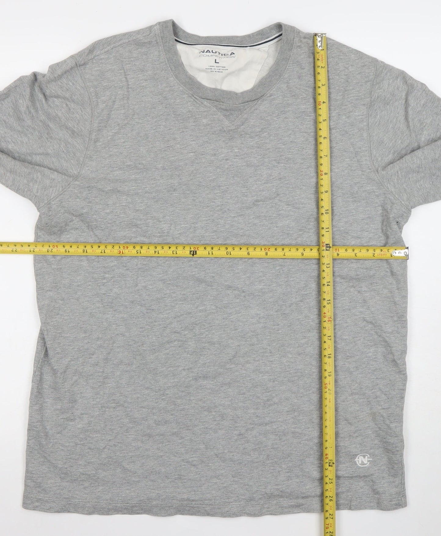 Mens UK Size L Nautica Grey  Cotton T-Shirt