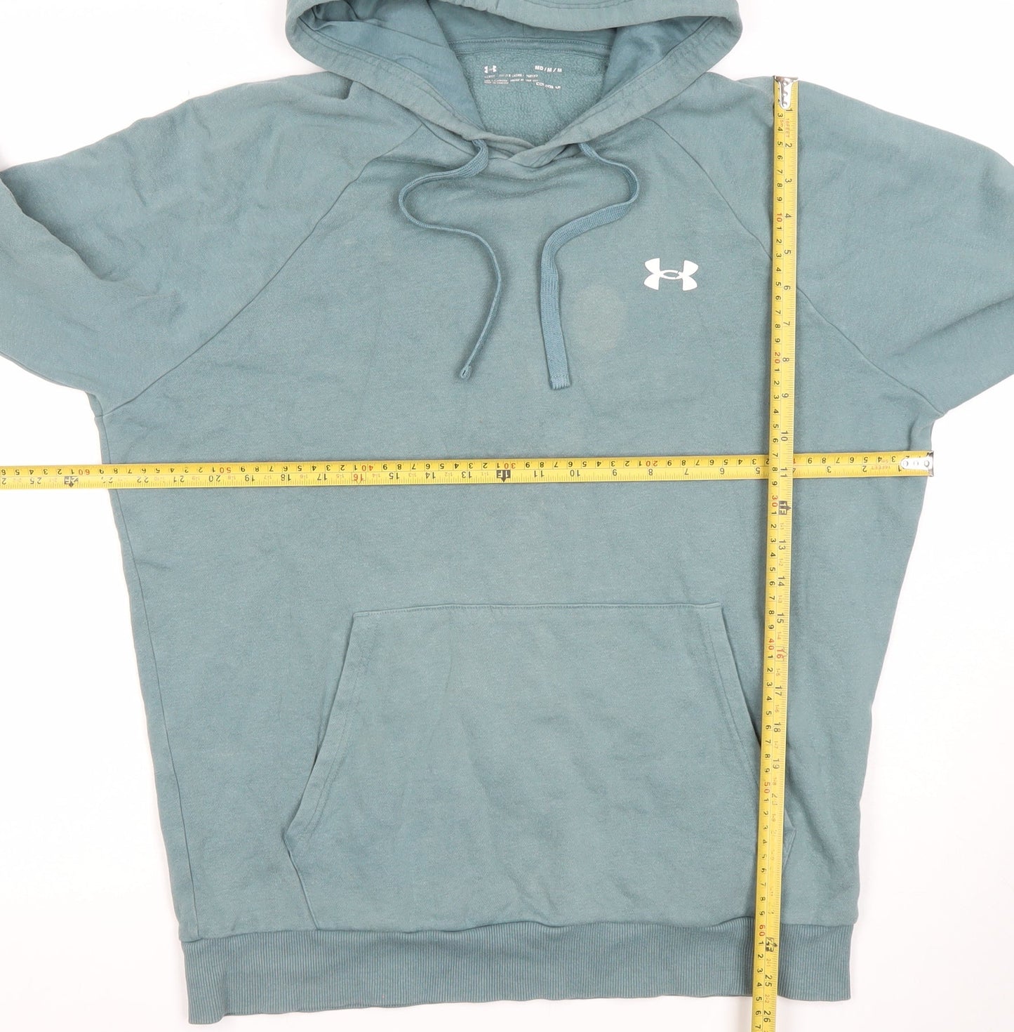 Mens UK M Relaxed Under armour Green Pullover Hoodie