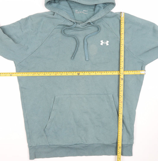 Mens UK M Relaxed Under armour Green Pullover Hoodie