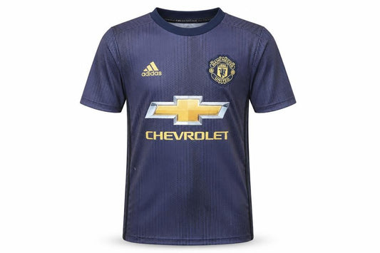 Adidas Boys Blue Manchester United Football Jersey 9-10 Years