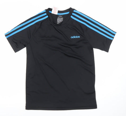 Adidas Boys Black Climalite Short Sleeve Sports T-Shirt 11-12 Years
