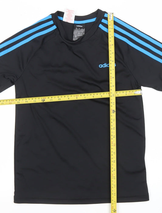 Adidas Boys Black Climalite Short Sleeve Sports T-Shirt 11-12 Years