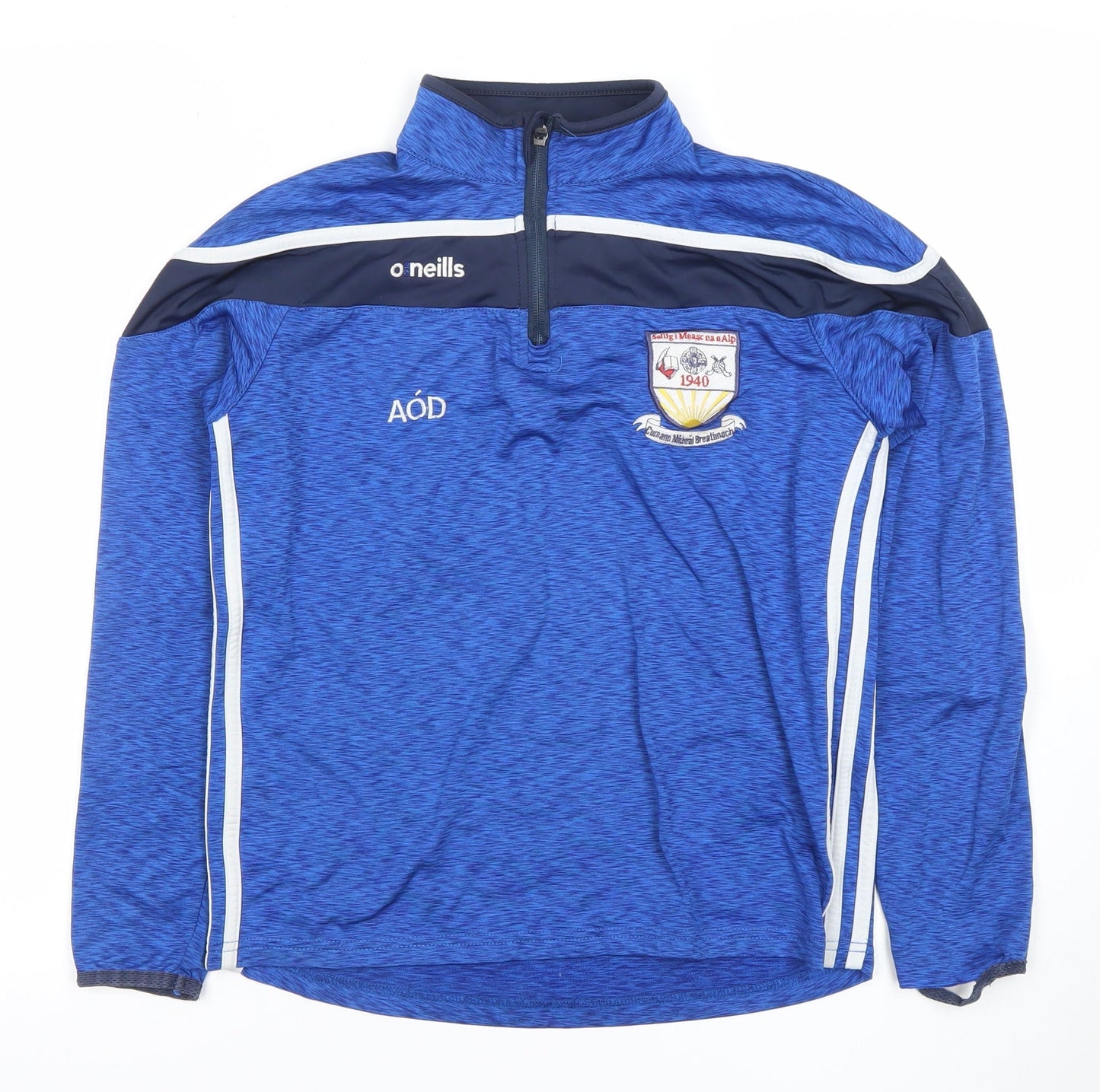 O'Neills Boys Blue 10-11 Years 1/4 Zip Pullover Sports Sweatshirt