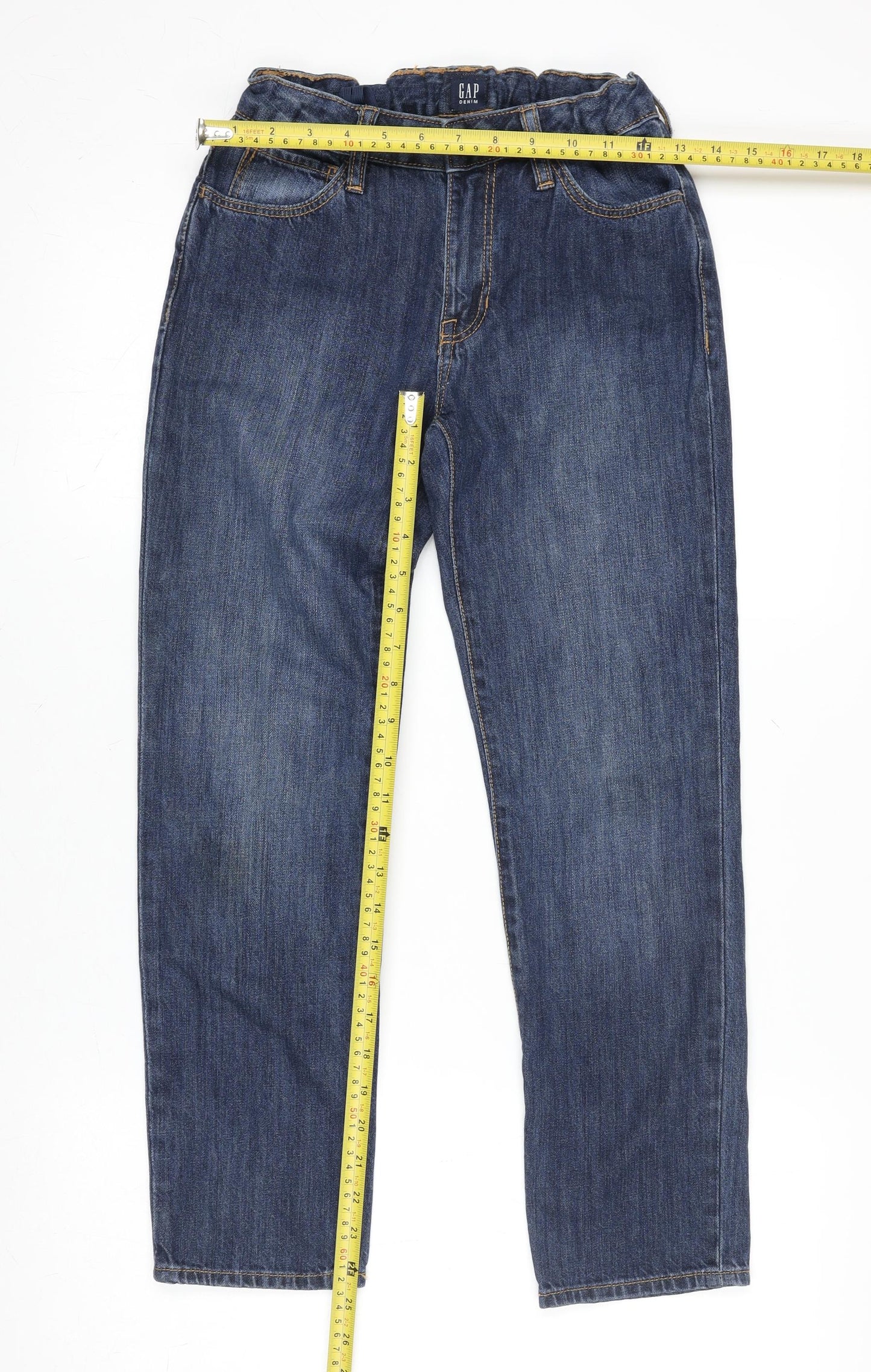 GAP Girls Blue Denim Regular Fit Girlfriend Jeans Age 12 Years