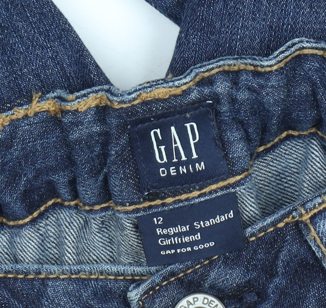 GAP Girls Blue Denim Regular Fit Girlfriend Jeans Age 12 Years
