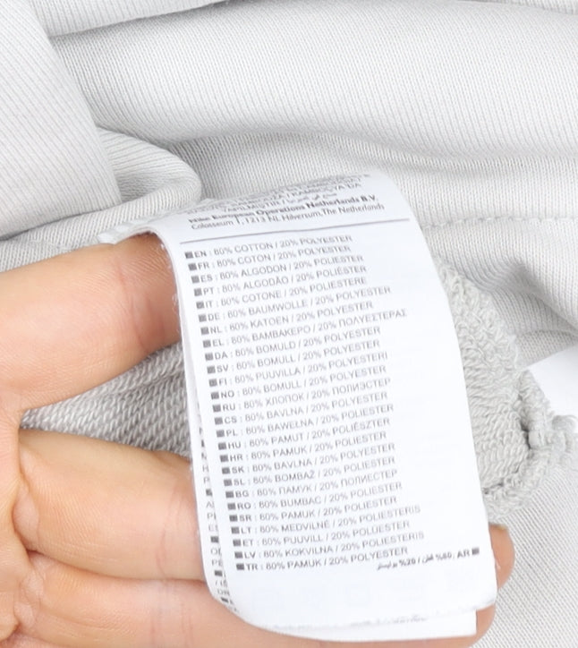 Nike Men's Beige Cotton Blend Crew Neck Sweatshirt L Regular Fit