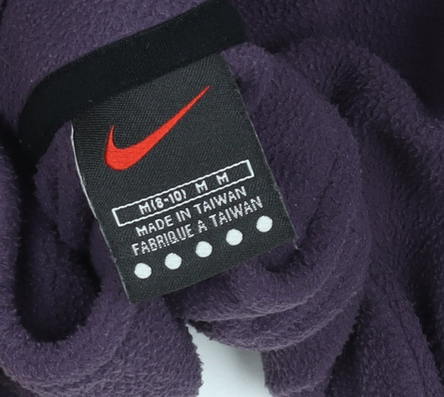 Nike Women Purple Fleece 1/4 Zip Pullover Sweatshirt Size M