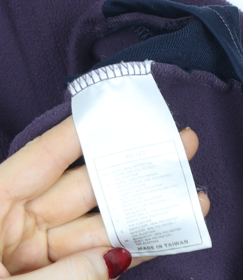 Nike Women Purple Fleece 1/4 Zip Pullover Sweatshirt Size M