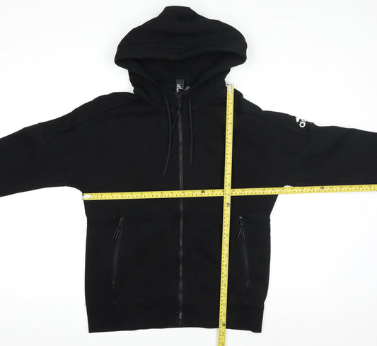 Adidas Men's Black M Basic Full Zip Hooded Activewear Jacket
