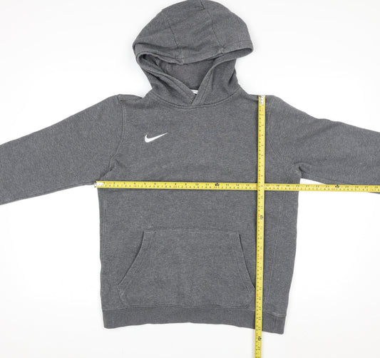Nike Teens Grey XL Pullover Hoodie with Logo and Kangaroo Pocket