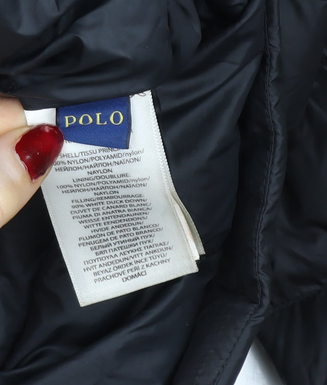 Ralph Lauren Men's Black Puffer Jacket M Down Filled Nylon