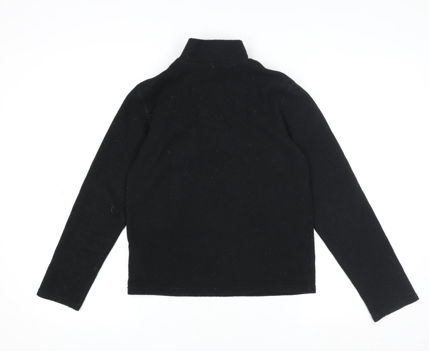 The North Face Boys Black Fleece 1/4 Zip Lightweight Jacket Size 12 Years