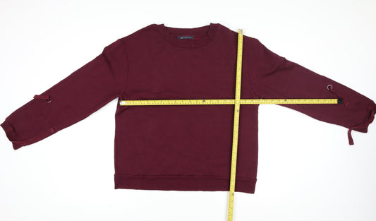 Marks and Spencer Women Berry Sweatshirt UK 14 Cotton Blend Pullover