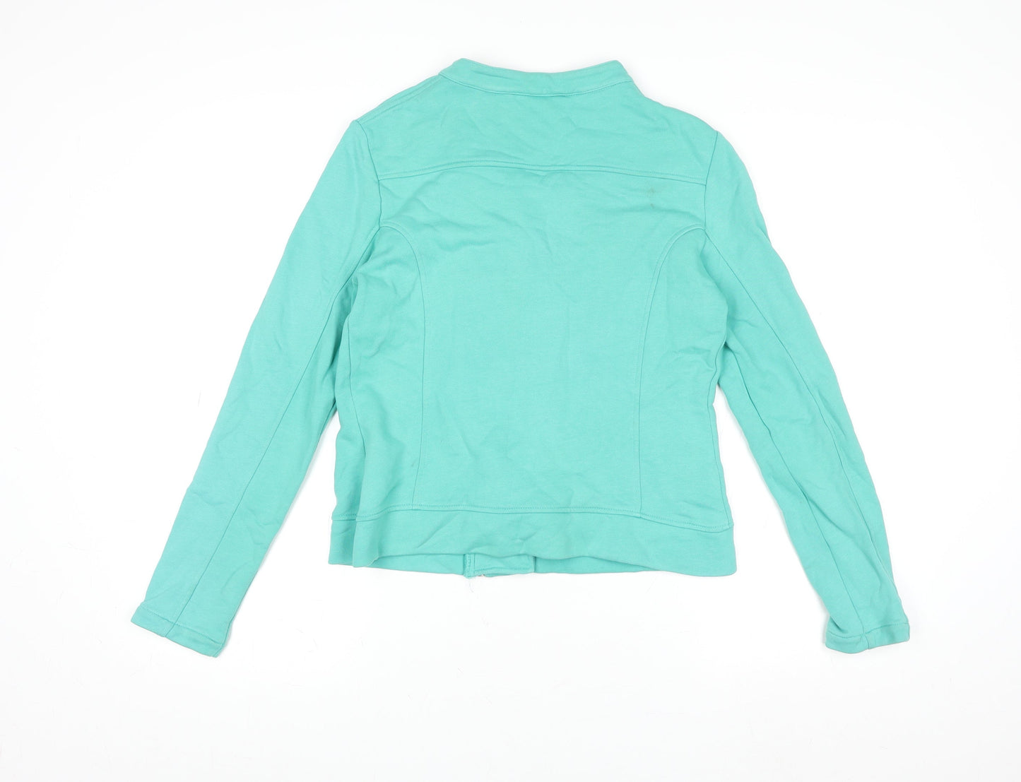 Bella di Notte Women Green Cotton Zip Basic Jacket Size 12