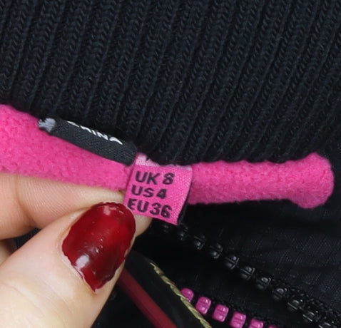 Superdry Women's Black Windcheater Hooded Jacket Size 8