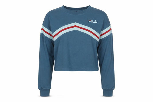 Womens UK S Regular FILA Blue Pullover Sweatshirt