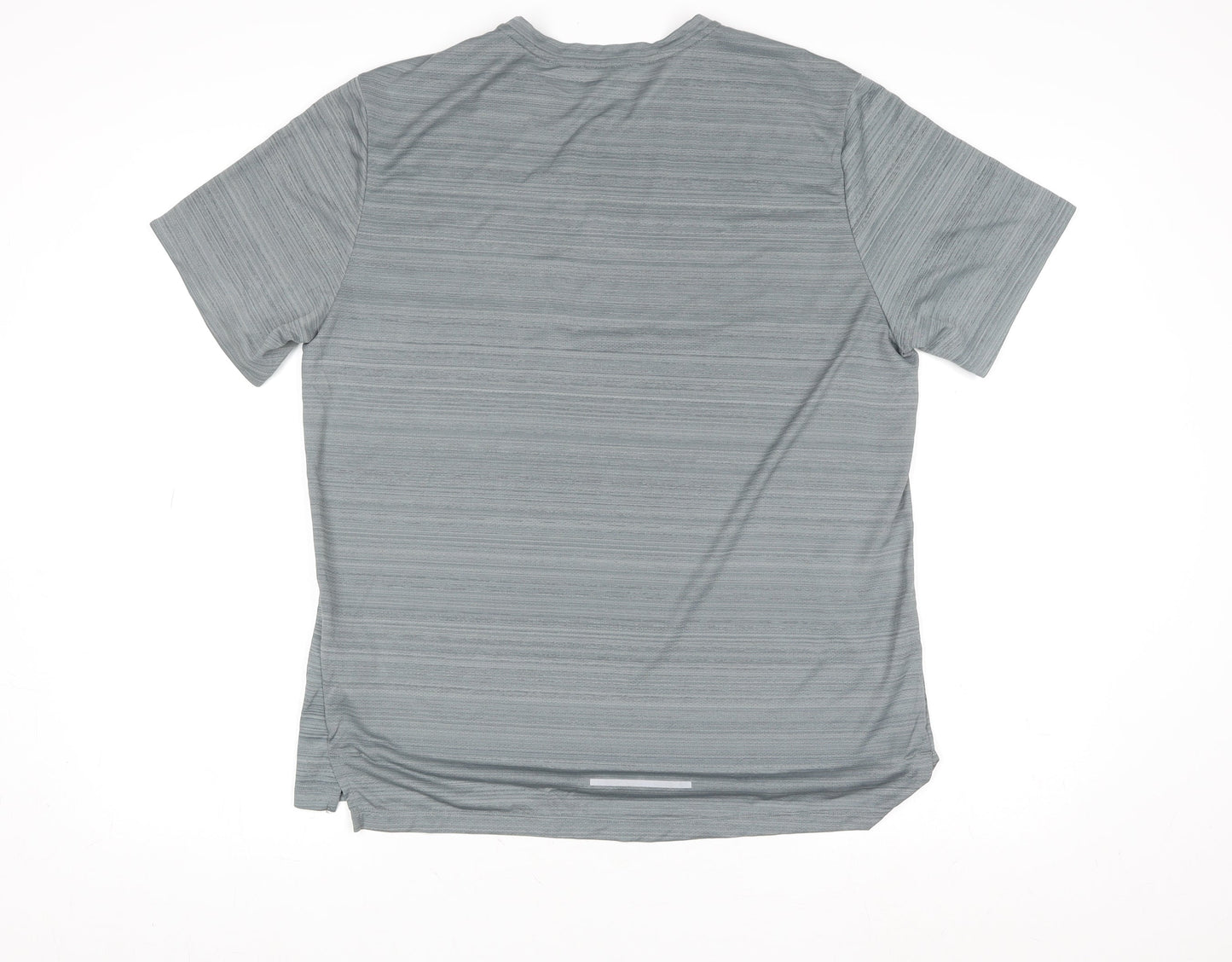Nike Men's Grey Dri-Fit Running T-Shirt Size L Breathable Quick Dry