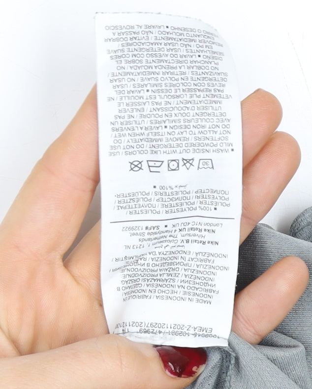 Nike Men's Grey Dri-Fit Running T-Shirt Size L Breathable Quick Dry