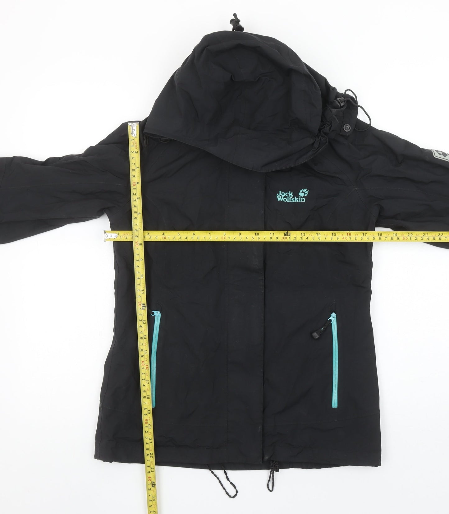 Womens UK Size 8 Regular Jack Wolfskin Black Polyamide Jacket