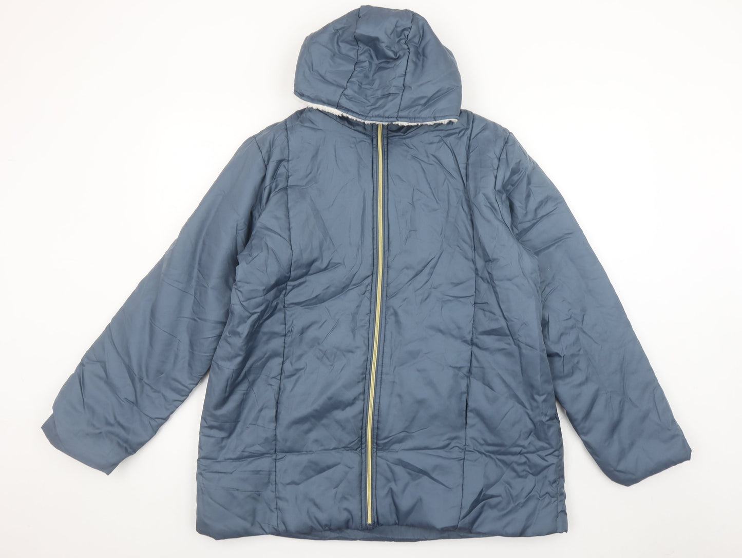 Nathalie Andersen Womens Blue M Hooded Puffer Jacket