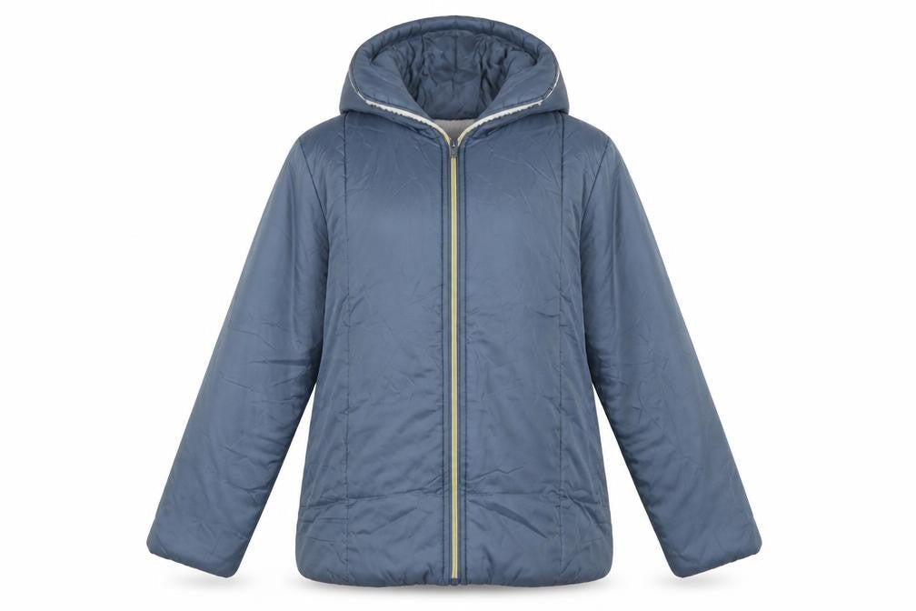 Nathalie Andersen Womens Blue M Hooded Puffer Jacket