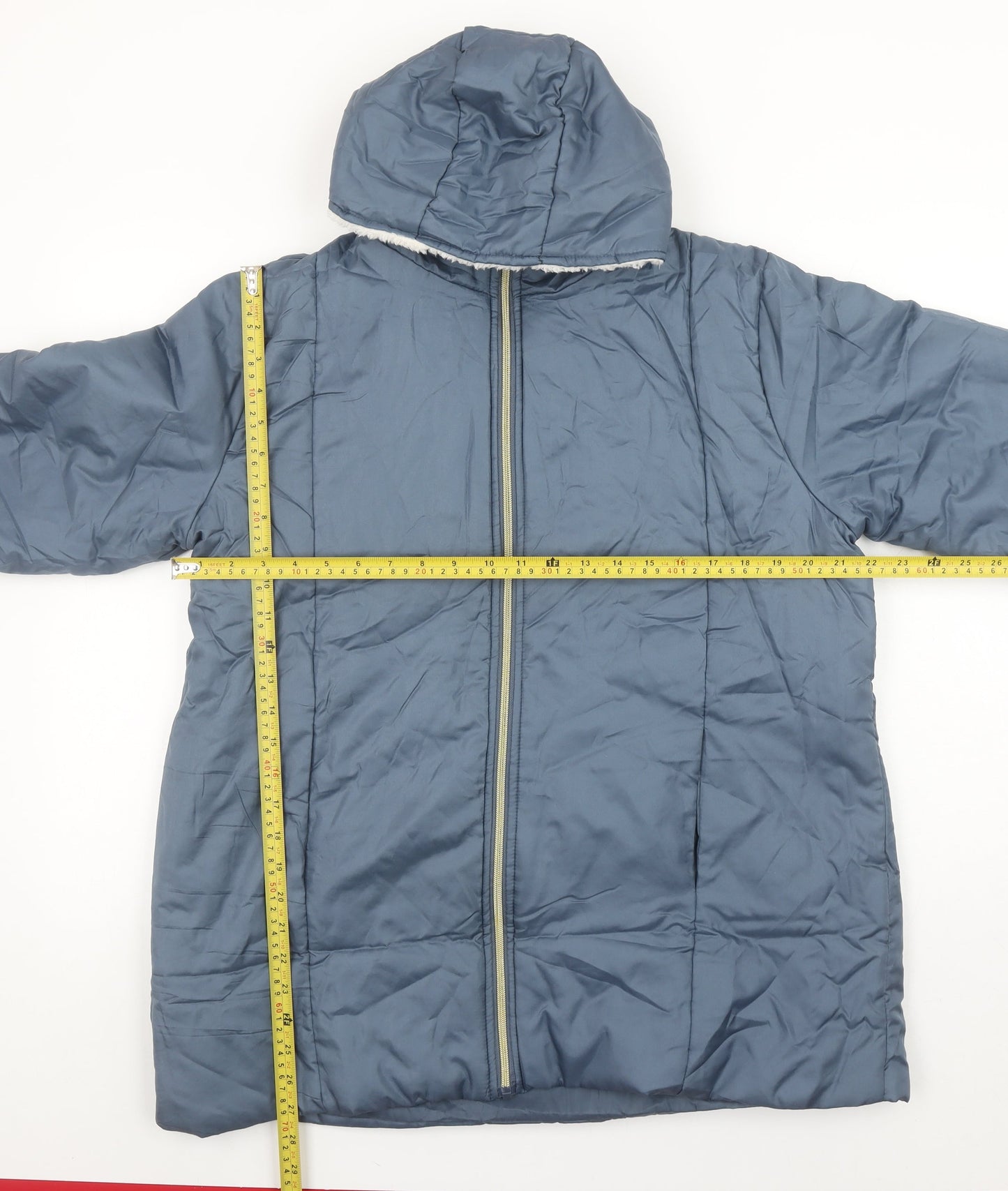 Nathalie Andersen Womens Blue M Hooded Puffer Jacket
