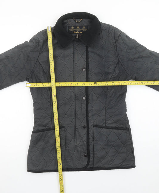 Barbour Women's Black Quilted Jacket Size 8 Classic Country Outdoor