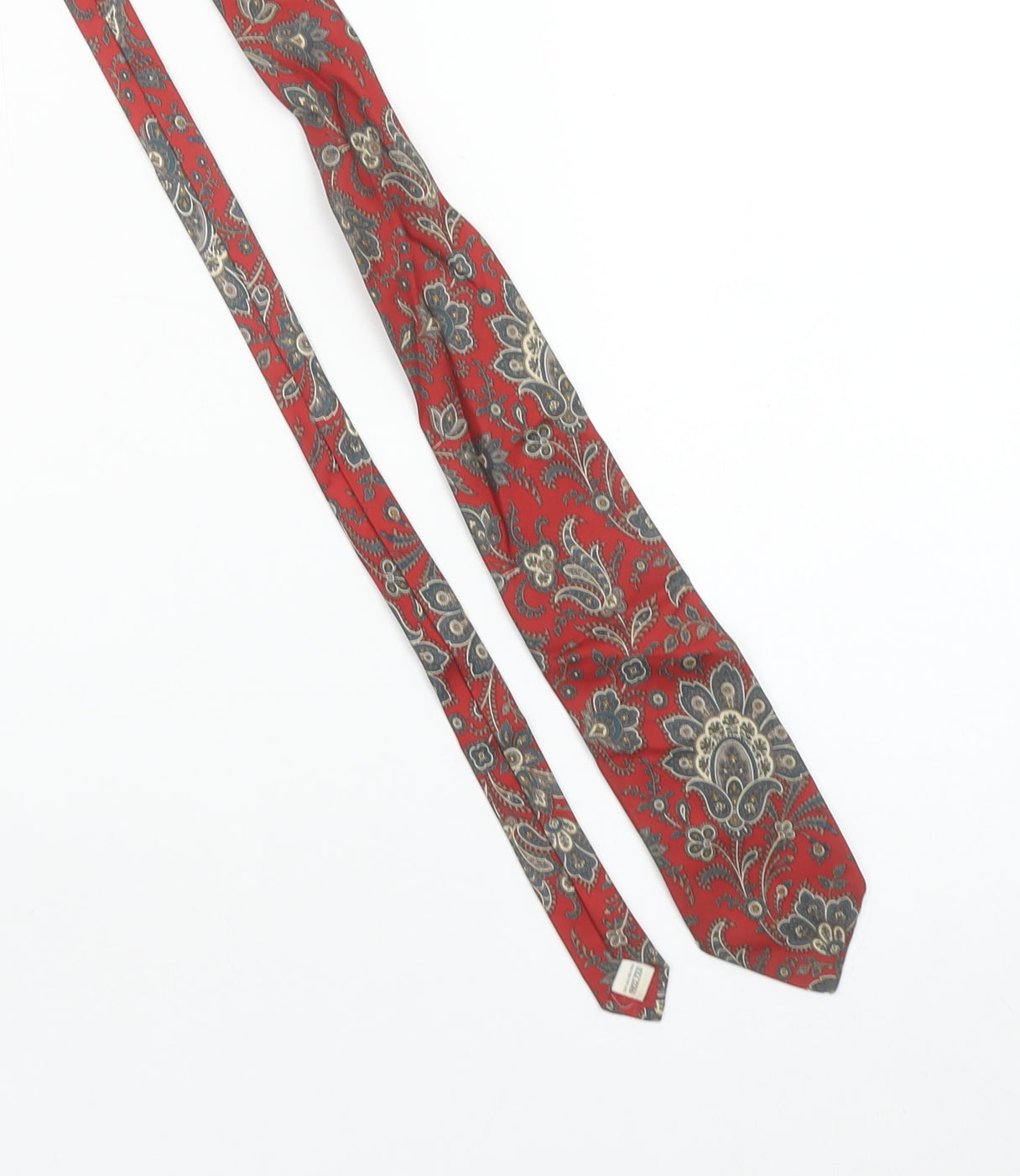 Marks and Spencer Men Red Paisley Silk Tie St Michael Vintage Design