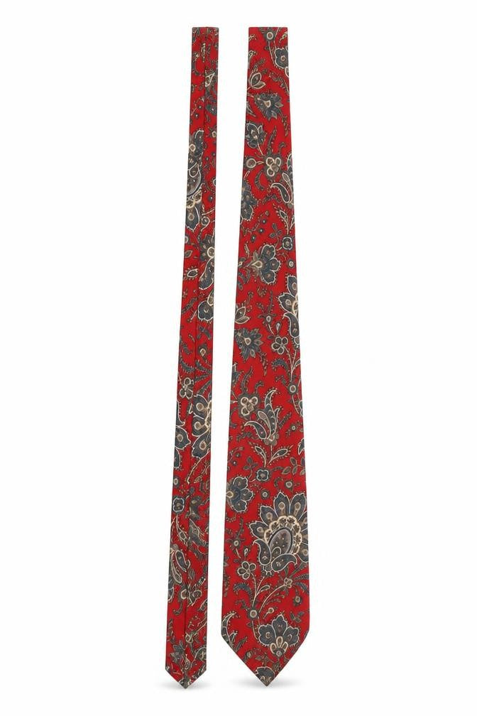 Marks and Spencer Men Red Paisley Silk Tie St Michael Vintage Design