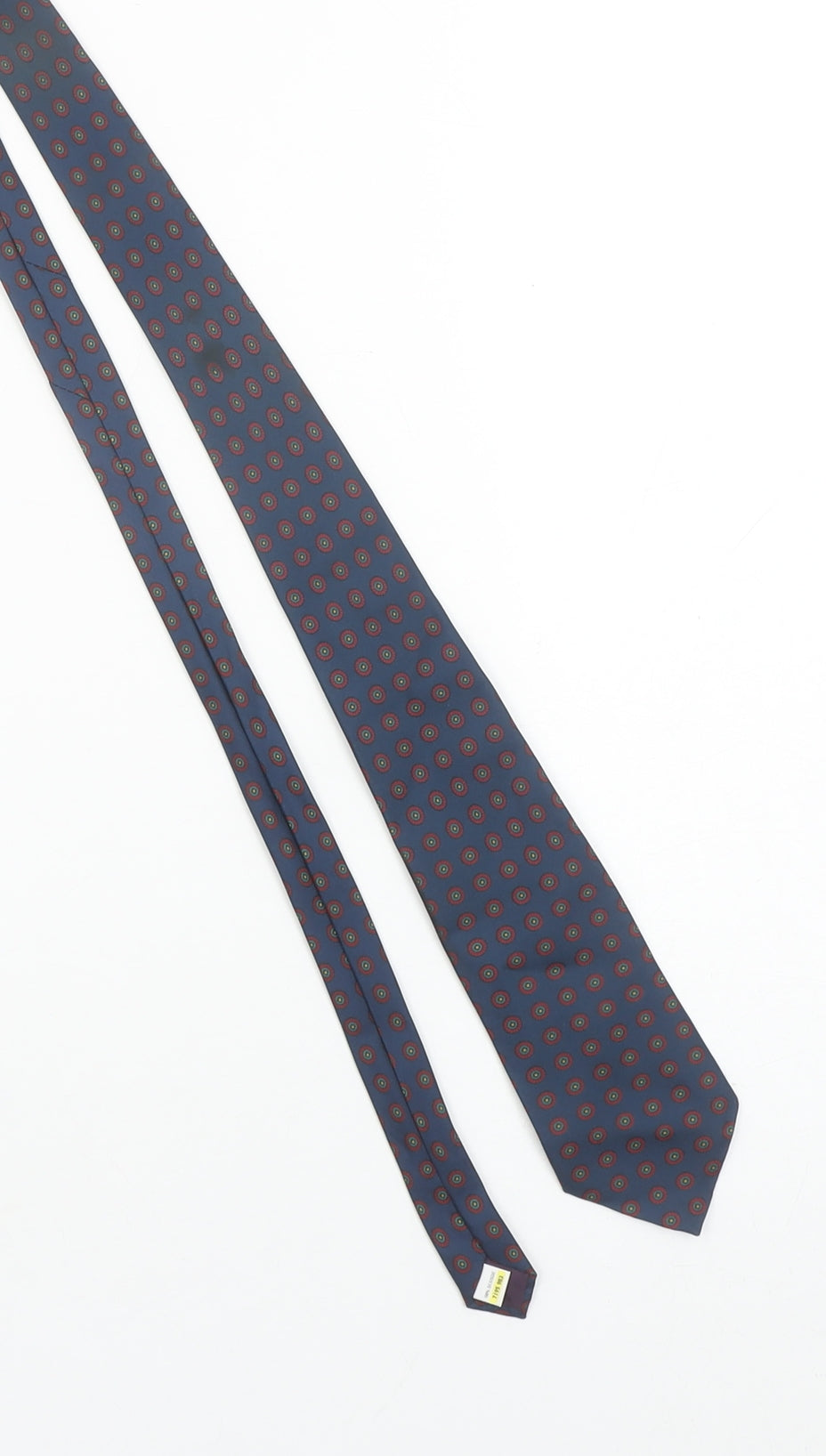 Marks and Spencer St Michael Men's Blue Silk Patterned Tie