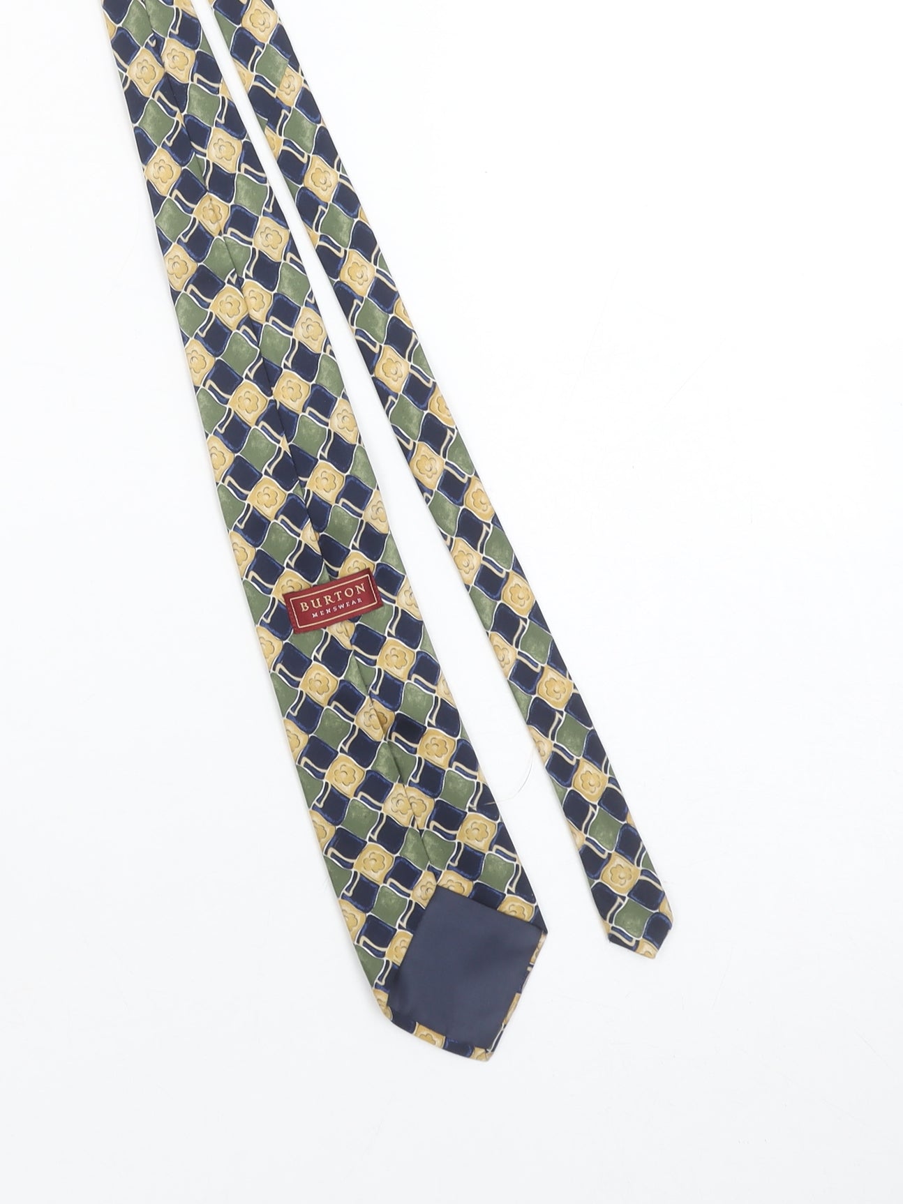 Burton Menswear Multicoloured Geometric Pointed Tie Polyester One Size