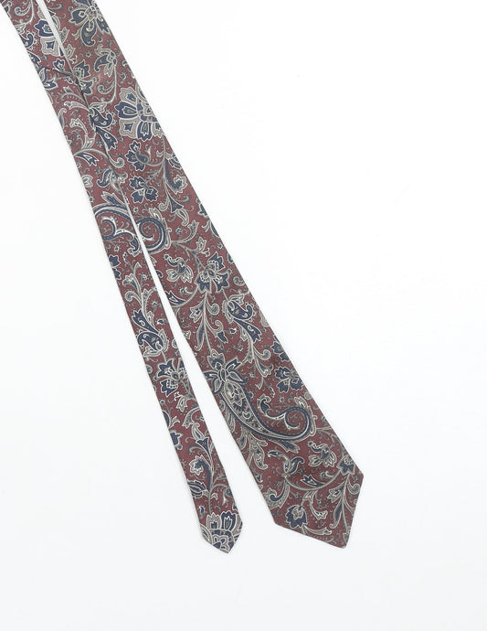 Marks and Spencer St Michael Men's Wine Silk Paisley Tie
