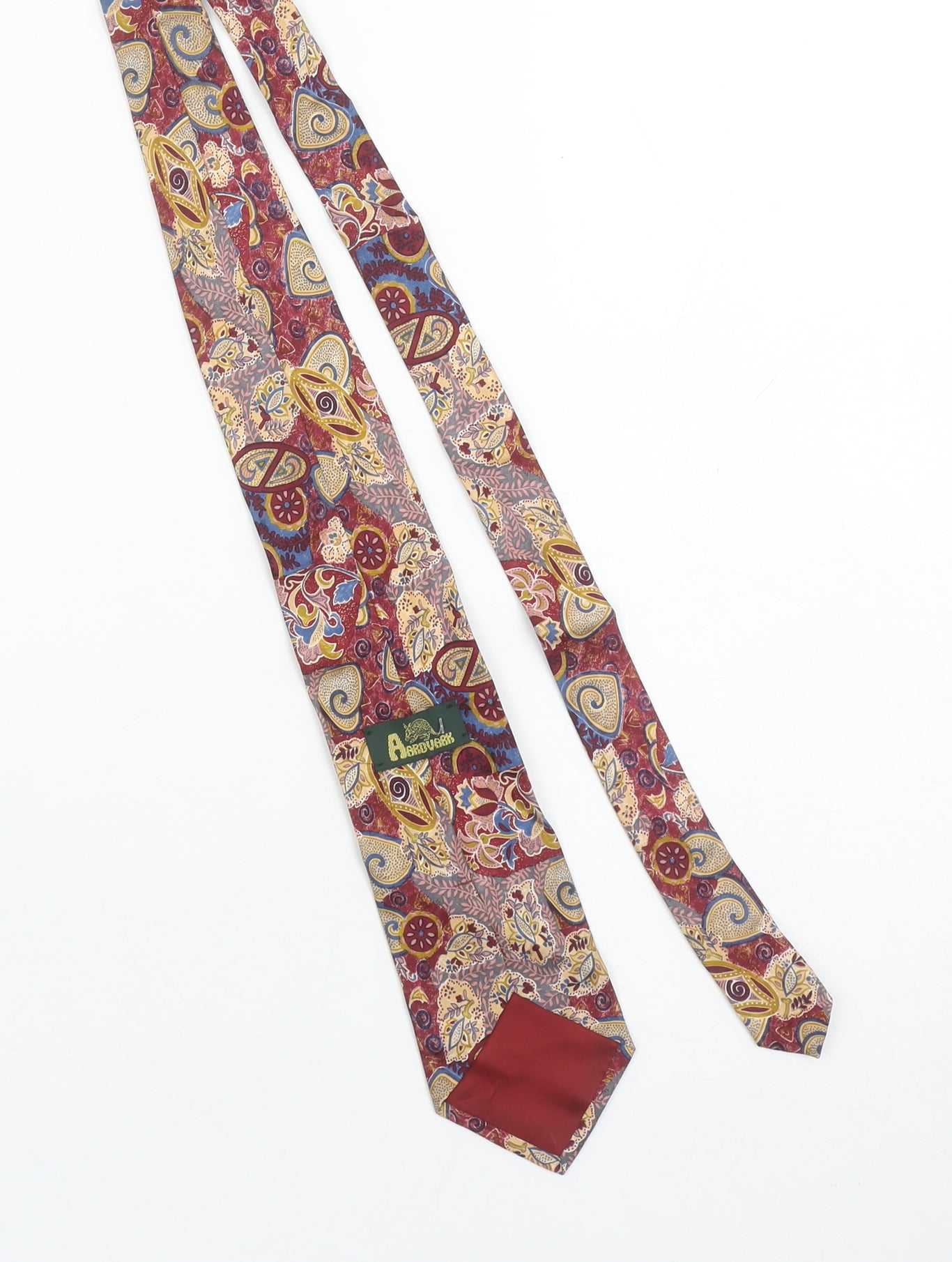 Aardvark Men's Multicoloured Paisley Silk Designer Tie