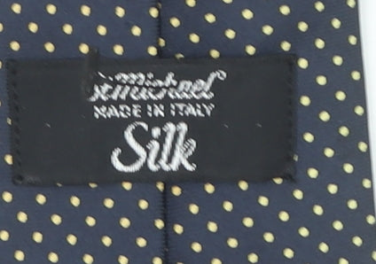 Marks and Spencer St Michael Men's Navy Polka Dot Silk Tie