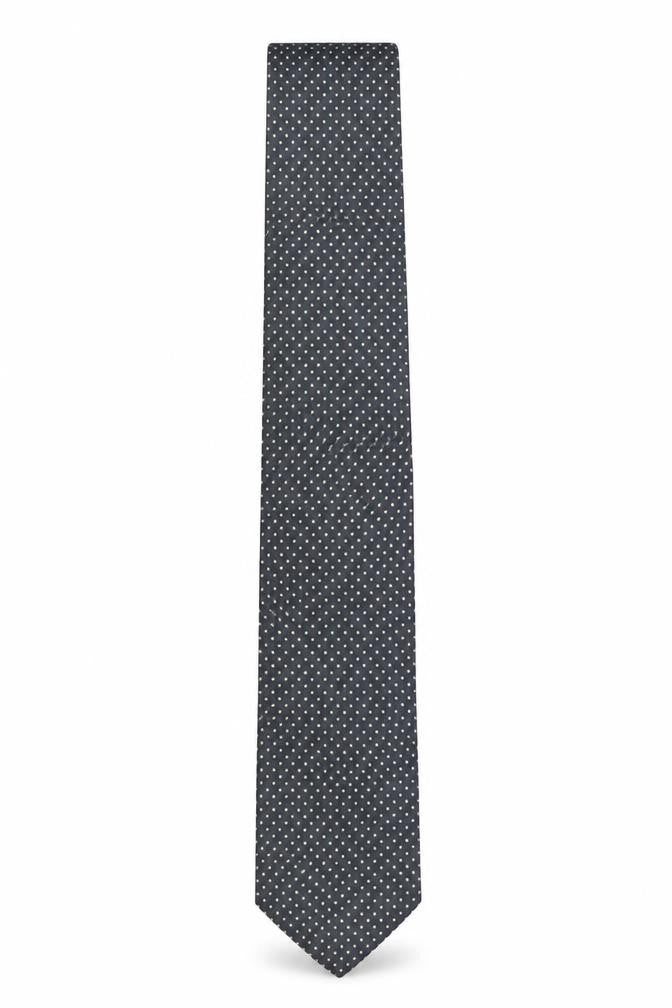Marks and Spencer St Michael Men's Navy Gold Polka Dot Silk Tie