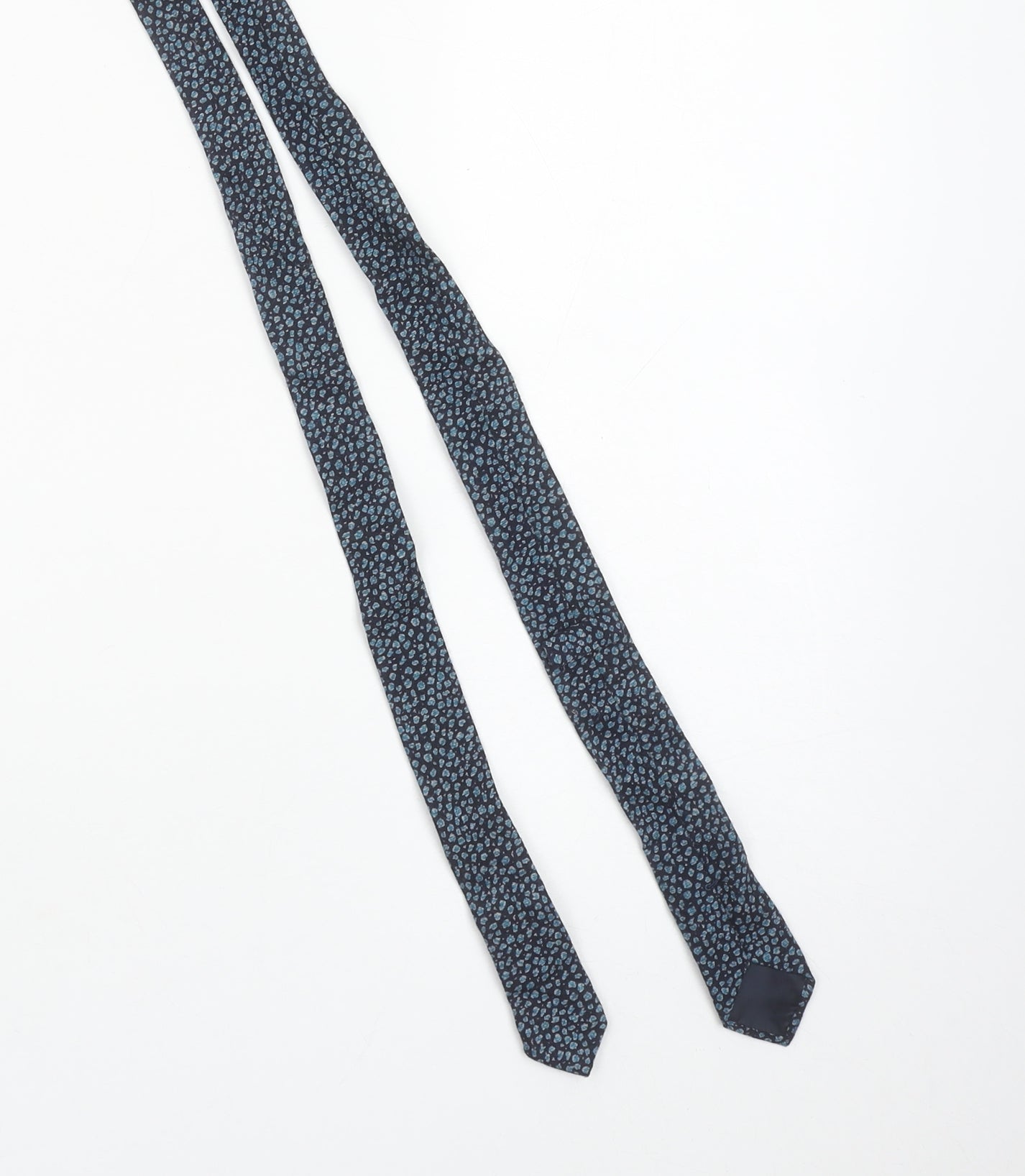 Ted Baker Men's Blue Patterned Wool Slim Tie Made in Italy One Size